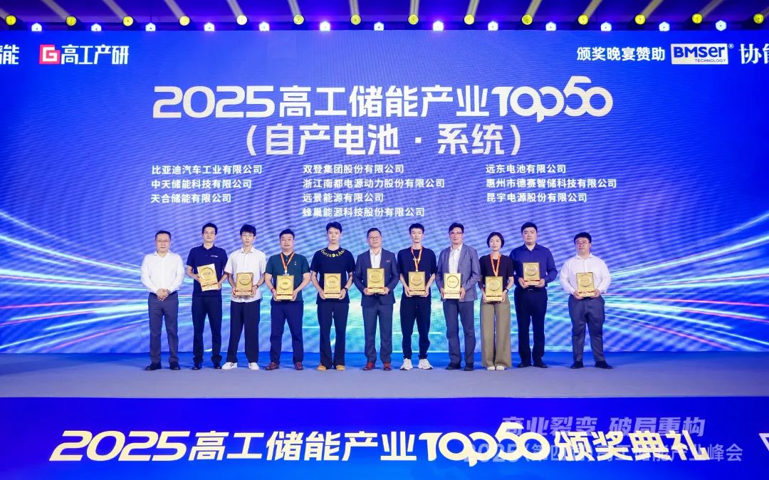 再獲殊榮！德賽電池榮登2025高工儲(chǔ)能產(chǎn)業(yè)“儲(chǔ)能電池·系統(tǒng)榜單TOP10”